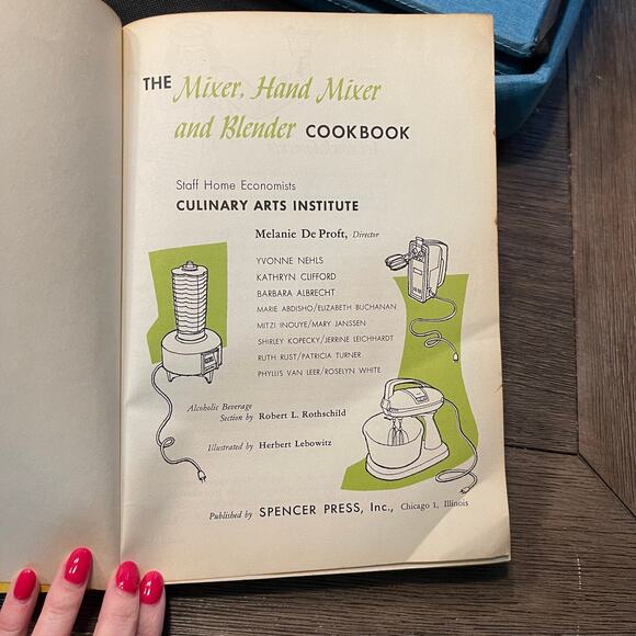 Culinary Art Institute The Mixer, Hand Mixer & Blender 1955 Cookbook, Vintage - Picture 2 of 5